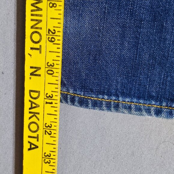 Old Navy Jeans men's size 30/32 dark wash ink blue Famous Jeans  boot cut - Picture 12 of 13